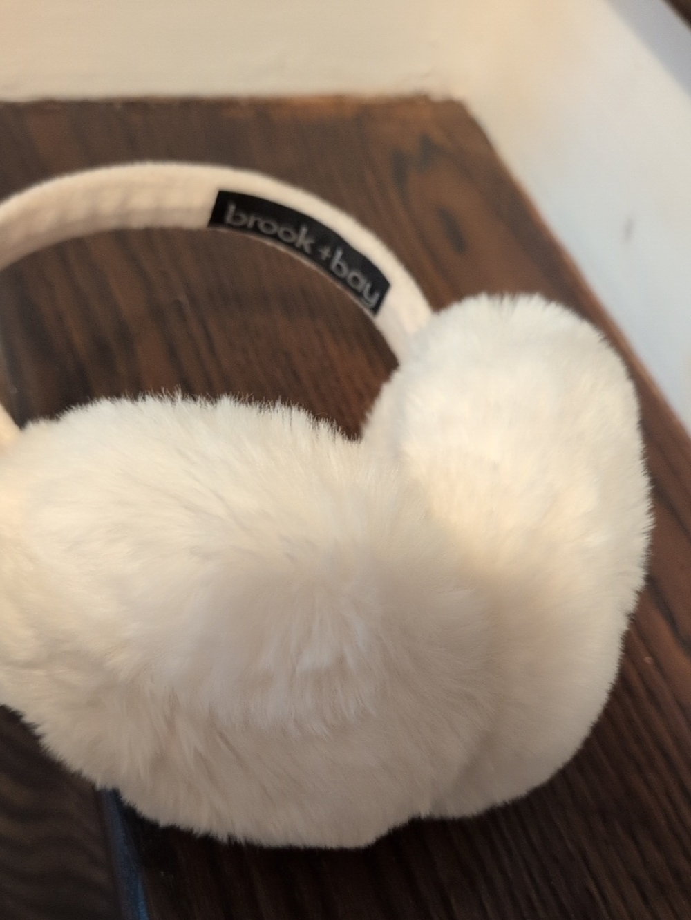 Cream Faux-Fur Earmuffs for Women